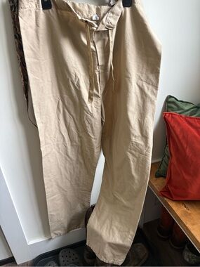 Women's Beige Drawstring Casual Pants
